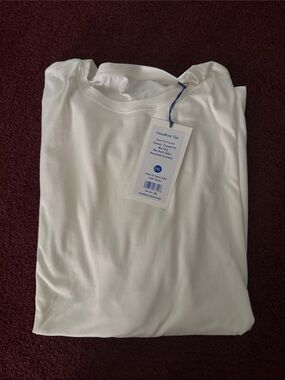 Outdoor Voices White CloudKnit Short Sleeve Tee